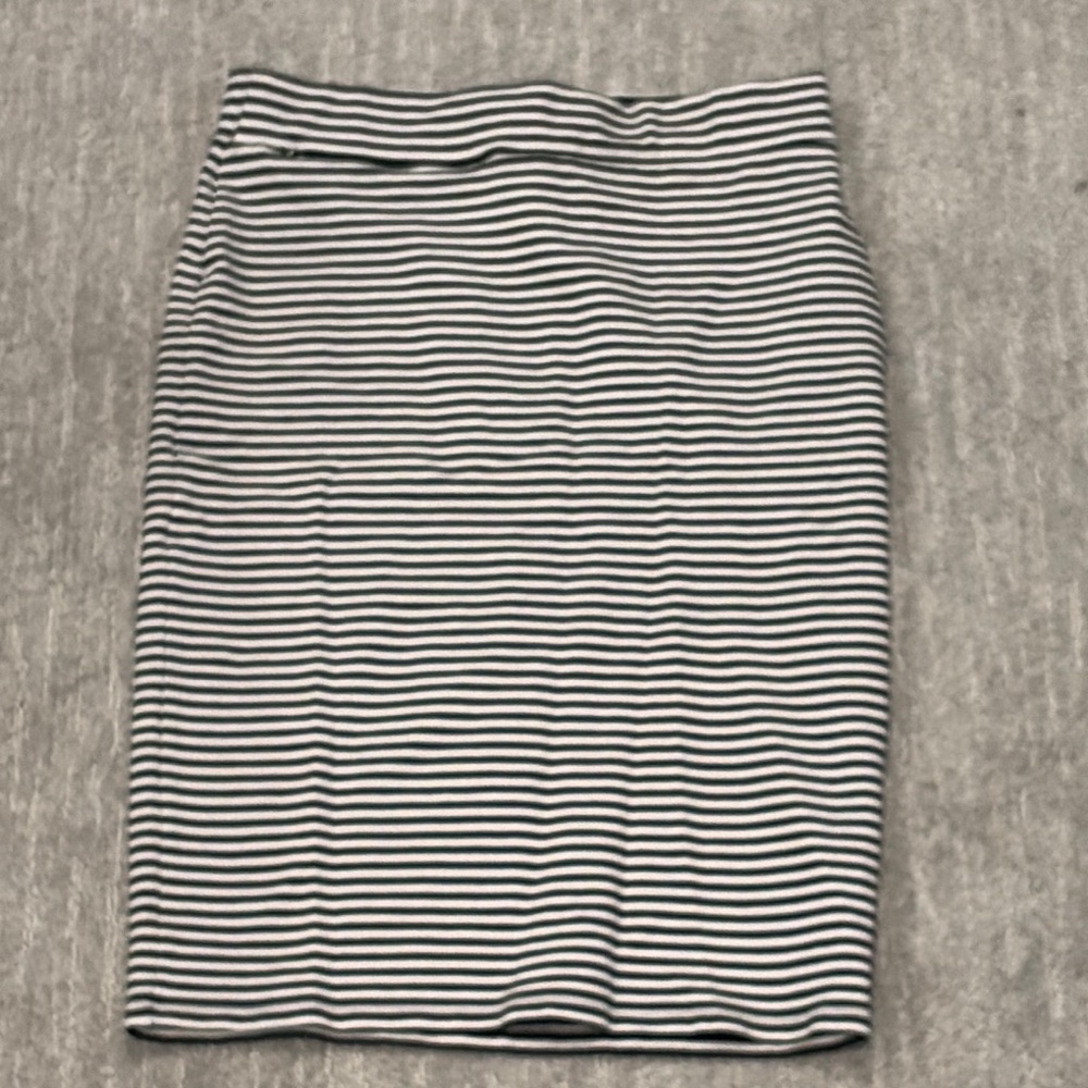 Toad and Co Paseo Ponte Classic Black and White Striped Skirt SZ XS